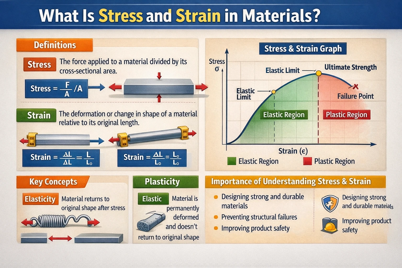 What Is Stress and Strain in Materials